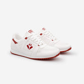 Baskets véganes pour femmes Blanc / Rouge Raven - Meanwhile Boutique